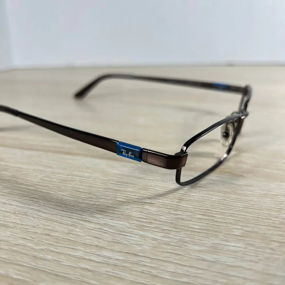 Ray-Ban RB6076 2511 Brown Metal Full Rim Eyeglasses 49-19 135 FRAMES ONLY